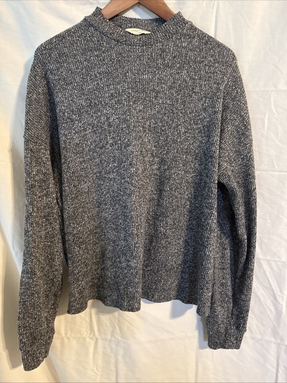 Gemma & Olivia Grey Gray Sweater Long Sleeve Cozy Cottage Size Large